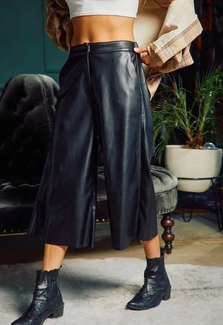 Vegan Leather Culottes